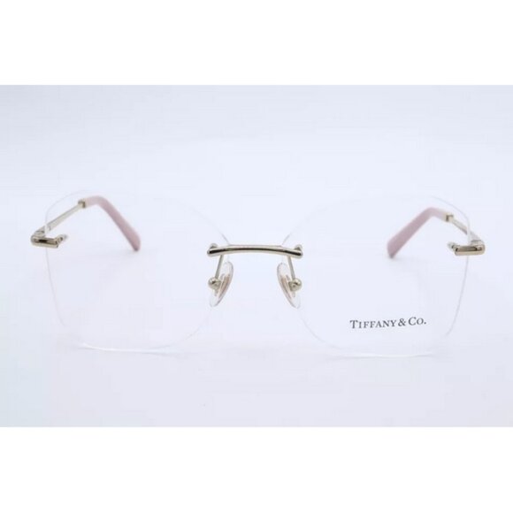 New TIFFANY & CO TF 1150 6021 Silver Pink Cat Eye Women's Eyeglasses 55mm - Picture 3 of 6